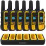 DEWALT DXFRS800 2 Watt Heavy Duty Walkie Talkies - Waterproof, Shock Resistant, Long Range & Rechargeable Two-Way Radio with VOX (6 Pack w/ Gang Charger) (DXFRS800-BCH6)