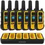 DEWALT DXFRS800 2 Watt Heavy Duty Walkie Talkies - Waterproof, Shock Resistant, Long Range & Rechargeable Two-Way Radio with VOX (6 Pack w/ Gang Charger) (DXFRS800-BCH6)