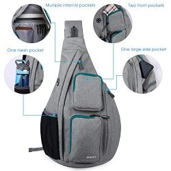 WANDF Sling Bag One Strap Backpack Travel Crossbody Backpack Water-Resistant