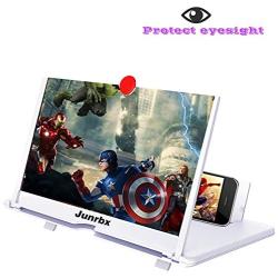 Screen Amplifier Magnifier, New Generation Phone Holder Screen Amplifier, 3D HD Video and Gaming Phone Projector-with Foldable Phone Stand, Supports All Smartphones