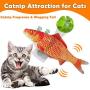 HZONE Electric Flopping Fish Cat Toy, Realistic Plush Interactive Electric Moving Fish Cat Kicker Toys, Wiggle Fish Catnip Toys Motion Kitten Toy, Cat Chew Bite Kick Toy for Cat Kitten Kitty Exercise