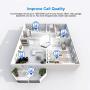 Signal Booster AT&T T-Mobile Cell Phone Signal Booster Amplifier 4G LTE Indoor obdator FDD Band 12/17 Cellular Signal Repeater 65dB Mobile Phone Signal Booster for Home and Office
