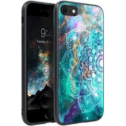 BENTOBEN iPhone SE 2020 Case, iPhone 8 Case, iPhone 7 Case, Slim Fit Glow in the Dark Shockproof Protective Hybrid Hard PC Soft TPU Bumper Cover for iPhone SE2 2020/ iPhone 7/8 4.7", Mandala in Galaxy