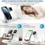 MITERV Wireless Charger, 3 in 1 Qi-Certified Fast Charging Dock Station for iPhone 11/11 Pro Max/XR/XS/X/8/8P Nightstand Mode for Apple Watch Series 5/4/3/2/1 Airpods Pro/2/1 Sliver