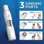 Petural Dog Nail Grinder Upgraded 2 Speed Pet Nail Trimmer Gentle Painless Electric Paws Grooming Trimming Small Medium Large Dogs Cats Portable Rechargeable