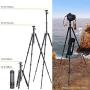 K&F Concept 61" Carbon Fiber Camera Tripod,B210 Professional Lightweight Compact Tripod with 2 Sections Central Column 360 Degree Ball Head and Carrying Case for Digital Camera/Camcorder