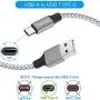USB Type C Cable, TAKAGI 3Pack 6ft USB C to USB A Nylon Braid Fast Charging Cord High Speed Data Sync Transfer Charger Cable Compatible with Galaxy S9, Note, LG, Pixel 2 XL, Huawei, ONEPLUS (White) USB Type C Cable, TAKAGI 3Pack 6ft USB C to USB A Nylon Braid Fast Charging Cord High Speed Data Sync Transfer Charger Cable Compatible with Galaxy S9, Note, LG, Pixel 2 XL, Huawei, ONEPLUS (White)
