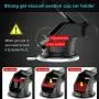 Car Phone Mount Smart Phone Holder for Car 2 in 1 Dashboard Windshield & Air Vent Universal Fit Mobile Phone Cradle with Adjustable Knob One Click Release Button for iPhone Xs MAX XR X Samsung (Black)