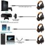 Orange Gaming Headset for New Xbox One PS4 PC Laptop Tablet with Mic, Over Ear Headphones, Noise Canceling, Stereo Bass Surround for Kids Mac Smartphones Cellphone