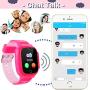 Kids Waterproof Smartwatch Phone Girls Boys with LBS Tracker Two-Way Call SOS 1.44" HD Touch Screen Camera Voice Chat Game Flashlight Alarm Clock Cellphone Wrist Gizmo Watch Toys Gifts (Crystal Pink)