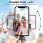ATUMTEK Bluetooth Selfie Stick Tripod, 360° Rotation Mini Extendable Selfie Stick with Wireless Bluetooth Remote for iPhone 11/11 Pro/XS Max/XR/XS/X/8/7/6s/6 Plus, Samsung, Huawei Smartphones