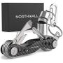 Smart Compact Key Organizer Holder Keychain - Made of Carbon Fiber & Stainless Steel - Pocket Organizer Up to 28 Keys - Lightweight & Strong - Includes Bottle Opener, Carabiner, Cash Fob & More