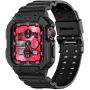 Compatible for Apple Watch Band 44mm 42mm with Bumper Case, amBand Rugged Armor Men Bands for iWatch Series 5 3 4, Sport Military Protective Cases Protector Drop-proof Shockproof Black