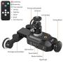 Zecti Camera Slider Dolly Rolling Slider Dolly Car Skater Video Track Remote Control 10 Speed Weight Up to 6kg Adjustable Chargeable Mini Slider for Canon Nikon Sony DSLR Camera IOS Android Smartphone