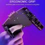 Houozon Phone Controller, 4-Finger Link Gamepad Quick Shooting Button Mobile Game with Cooling Fan, for iOS Android Electronic Accessories
