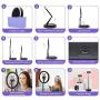SHANSHUI 11.4 Selfie Ring Light with Stand and Phone Holder, One-Piece Design USB Powered LED Circle Ring Light 3 Color Modes for Tiktok YouTube Video Makeup Live Stream for All Smartphones