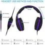 Wired Over Ear Stereo Gaming Headset Headband Headphones with Mic 50mm HiFi Speakers Noise Reduction for PC/ MAC/ PS4/ PSP/ Playstation Vita/ 3DS/ Switch/ Mobile Phones/ Tablets