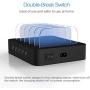 Multi Device Charging Station MSTJRY USB Charging Dock Switch Cell Phone 5 Port Charging Station Multiple Devices(Black, 5 Short Cables Included)