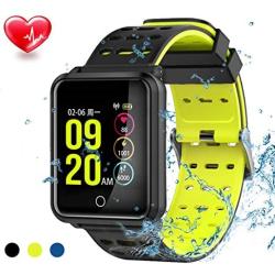 TagoBee TB10 Fitness Tracker IP67 Waterproof Smart Watch with Heart Rate Monitor Pedometer Calories Counter Touch Screen Bluetooth Smartwatch for Android Phones Samsung iPhone Men Women