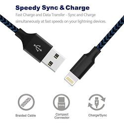 iPhone Charger 3Pack 10FT Mfi Certified Lightning Cables to USB Syncing Data and Nylon Braided Cord Charger for iPhone XS/Max/XR/X/8/6Plus/6S/7Plus/7/8Plus/SE/iPad and More