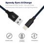 iPhone Charger 3Pack 10FT Mfi Certified Lightning Cables to USB Syncing Data and Nylon Braided Cord Charger for iPhone XS/Max/XR/X/8/6Plus/6S/7Plus/7/8Plus/SE/iPad and More