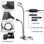 Universal Selfie Ring Light with Flexible Mobile Phone Holder Lazy Bracket Desk Lamp LED Light for Live Stream Office Kitchen