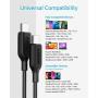 USB C Cable 60W, Anker Powerline III USB-C to USB-C Cable 2.0 (1ft), USB C Charger Cable for MacBook Pro 2020, iPad Pro 2020, Switch, Samsung Galaxy S20 Plus S9 S8 Plus, Pixel, and More
