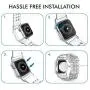 AhaStyle Crystal iWatch Band Strap with Rugged Bumper Case Compatible with Apple Watch 42mm 44mm, iWatch Series 5/4/3/2/1(42mm/44mm) AhaStyle Crystal iWatch Band Strap with Rugged Bumper Case Compatible with Apple Watch 42mm 44mm, iWatch Series 5/4/3/2/1(42mm/44mm)