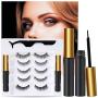 5 Pairs Reusable 5D Magnetic Lashes and Eyeliner Kit, Best Magnetic Eyeliner for Magnetic Lashes Kit, Comes With 2 Tubes of Magnetic Eyeliner-Easy to Use