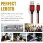 iPhone Charger,YEFOOT MFi Certified Lightning Cable 5PACK 6FT Nylon Woven USB Charging Cable with Metal Connector Compatible iPhone 11/Pro/Xs Max/X/8/7/Plus/6S/6/SE/5S iPad-Black&Red