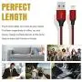 iPhone Charger,YEFOOT MFi Certified Lightning Cable 5PACK 6FT Nylon Woven USB Charging Cable with Metal Connector Compatible iPhone 11/Pro/Xs Max/X/8/7/Plus/6S/6/SE/5S iPad-Black&Red