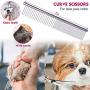OBloved Dog Grooming Scissors Kit, 8pcs Stainless Steel Pet Grooming Scissors， Trimming Shears kit-Thinning, Straight, Curved Shears and Comb for Cat Pet