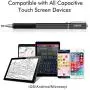 MEKO 2-in-1 Stylus Precision Disc Styli Touch Screen Pen with 3 Replaceable Tips for iPads, Tablets, iPhones, Smartphones, Samsung Galaxy Note/Tab (Black)