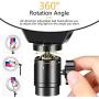 10” Selfie Ring Light with Adjustable Tripod Stand, 2 Cell Phone Holders and Phone Remote Shutter, Small LED Ringlight for Live Streaming, Makeup, Video Shooting, Photography