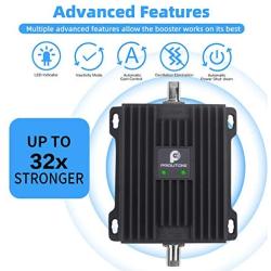 Cell Phone Signal Booster for RV, Motorhome, Truck, Bus, Boat or Small House - Band 12/13/17 700MHz Cellular Repeater Boosts 4G LTE Data & Volte Signal Amplifier for Verizon AT&T in RV