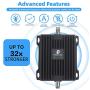 Cell Phone Signal Booster for RV, Motorhome, Truck, Bus, Boat or Small House - Band 12/13/17 700MHz Cellular Repeater Boosts 4G LTE Data & Volte Signal Amplifier for Verizon AT&T in RV