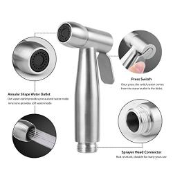 Handheld Bidet Toilet Sprayer Kit, ALLOMN Premium Stainless Steel Baby Cloth Diaper Washer Shower Sprayer for Toilet Seat Cleaning Bathroom Floors Personal Hygiene