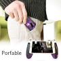 Mobile Game Controller Android Gamepad Phone Aim Controller Fight Joystick for iOS Joypad Phone Work with Phone Case (Phone Triggers and Star Game Handle, Clip)