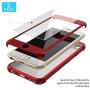 ORETECH iPhone 6S Plus Case, iPhone 6 Plus/6S Plus Case with [2 x Tempered Glass Screen Protector] 360° Shockproof Protective Hard PC+Soft TPU Silicone Cover for iPhone 6 Plus/6s Plus - 5.5 Red