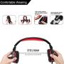 Butfulake Gaming Headset for Xbox One PS4 PlayStation 4 Nintendo Switch PC Smartphone, 3.5mm Stereo Gaming Sound Over-Ear Headphones Noise Cancelling with Mic and LED Light, Red
