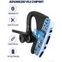 Bluetooth Headset V5.1 aptX HD Wireless Bluetooth Earpiece with CVC8.0 Dual Mic Noise Cancelling 16Hrs Hands-Free Talking for Cell Phone iPhone Android Laptop Skype Trucker Driver