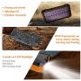 Solar Charger, 20000mAh Qi Wireless Charger, Portable Solar Power Bank, External Battery Pack for Camping, Outdoor, Fast Charger with 4 Outputs Dual Inputs, Flashlight, Compass by LEO WAY, Orange