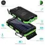 Solar Charger 20000mAh YOESOID Portable Solar Power Bank Outdoor Waterproof Camping External Backup Battery Pack with Dual USB Ports 2 LED Light Carabiner and Compass, Compatible Most Smart Phones Solar Charger 20000mAh YOESOID Portable Solar Power Bank Outdoor Waterproof Camping External Backup Battery Pack with Dual USB Ports 2 LED Light Carabiner and Compass, Compatible Most Smart Phones