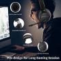 Jeecoo Stereo Gaming Headset for PS4, Xbox One S - Noise Cancelling Over Ear Headphones with Microphone - LED Light Soft Earmuffs Bass Surround Compatible with Xbox One PC Laptop Switch Games