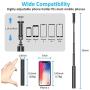 Vproof Selfie Stick Bluetooth, Lightweight Aluminum All in One Extendable Selfie Sticks Compact Design for iPhone 11 Pro Max/11 Pro/11/XS/XS Max/XR/X/8/8 Plus/7/6s/6, Galaxy S10/S9/S8/S7/S6/Note, More