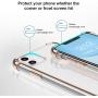 BELONGME Compatible with iPhone 11 Case 2019,Tempered Glass Screen Protector [2Pack] with Shockproof Crystal Clear Case for iPhone 11 6.1 inch.