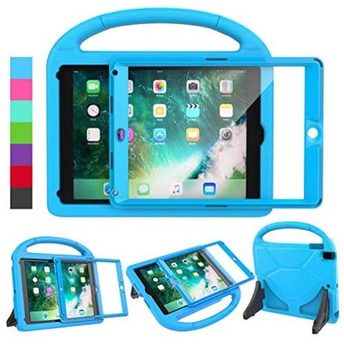 LEDNICEKER Kids Case for iPad 9.7 2018/2017 & iPad Air 2 - Built-in Screen Protector Shockproof Handle Friendly Foldable Stand Kids Case for iPad 9.7 2017/2018 (ipad 5&6) & iPad Air 2 2014 - Blue