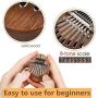 8 Key Kalimba Mini Thumb Piano Solid Wood Finger Marimba Musical Pendant Gift for Beginners Kids Adults