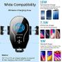 Wireless Car Charger Mount, Mikikin Auto-Clamping Qi 10W 7.5W Fast Charging Car Phone Holder Air Vent Compatible with iPhone X/XR/Xs/Xs Max/8/8 Plus, Samsung S6/S7/S8/S9 Edge+, Note 7/Note 8 & More