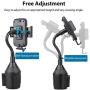 Sunjoyco Car Cup Holder Phone Mount, Universal Adjustable Gooseneck Car Cradle Phone Holder for iPhone Xs XS Max XR X 8 Plus 7 6s 6 Plus, Samsung Galaxy S10 S10+ S9 S9+ S8 S7 Note & Any Cell Phones